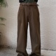 男垂感高级感vibe微喇叭 子美拉德cleanfit西裤 美式 vintage棕色裤