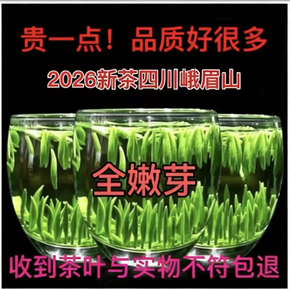 竹茶青叶茶叶官方旗舰店峨眉山特级全嫩芽2026年春茶明前头采新茶