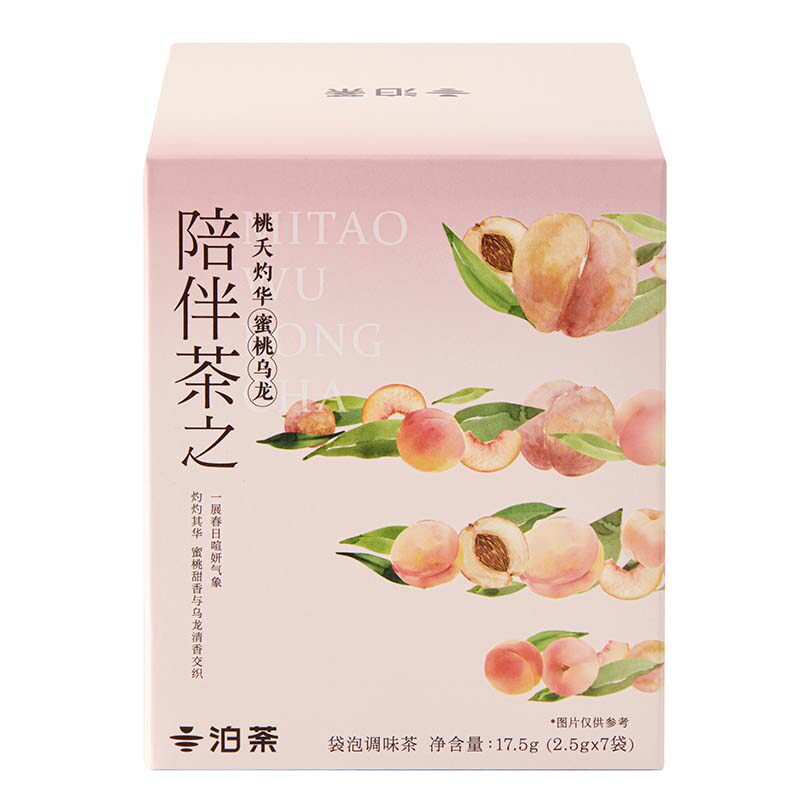 泊荼 陪伴茶 蜜桃乌龙(2.5g*7包/盒)*2盒