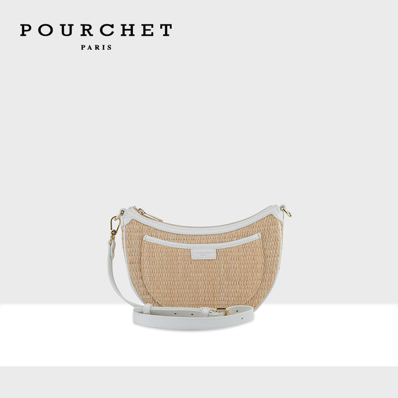 POURCHET2023年新款草席月牙包