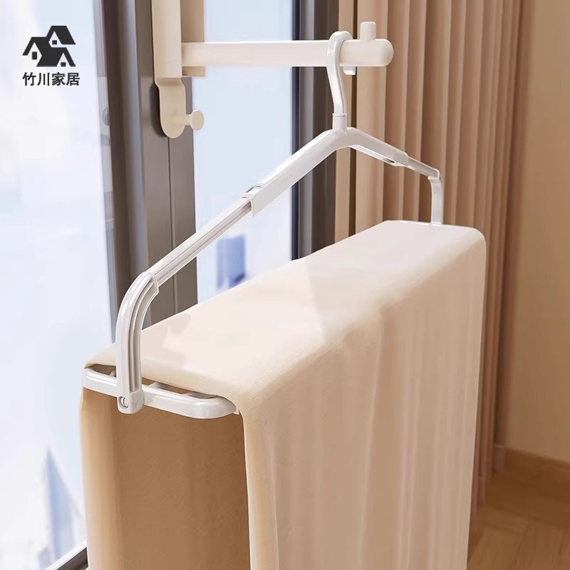 日本大衣架晒被子床单家用可伸缩杆加长大号阳台晾晒被套浴巾神器,收纳整理,塑料衣架,淘宝优惠券,粉丝福利购,淘宝优惠卷