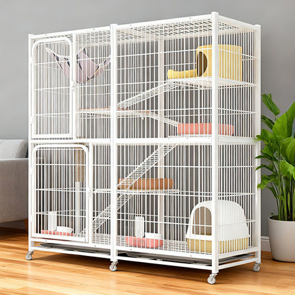 猫笼子猫别墅家用室内带厕所一体超大自由空间猫咪猫窝猫舍猫屋