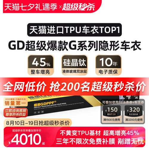 GD隐形车衣TPU漆面保护膜G系列