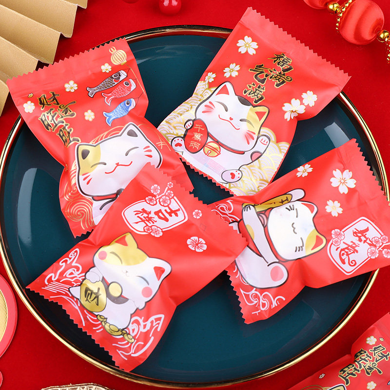 新年雪花酥包装袋奶枣蔓越莓牛扎饼小曲奇饼干袋子手工烘焙机封袋