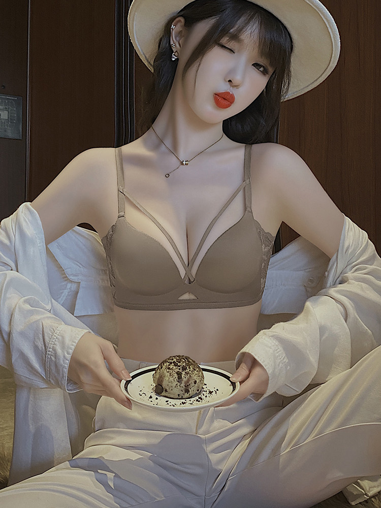 古今文胸无痕内衣女夏季薄款小胸聚拢无钢圈性感胸罩收副乳防下