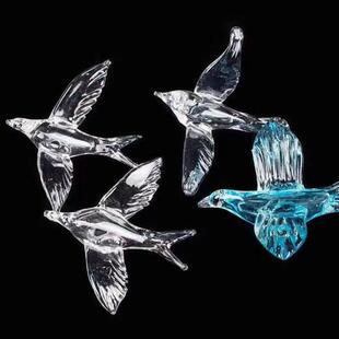 定制大型小鸟蝴蝶艺术玻璃吊灯酒店大堂创意飘带落叶灯非标工程灯