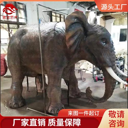 人穿木偶服仿真大象皮衣内部操控表演道具商场楼盘暖场人气装置