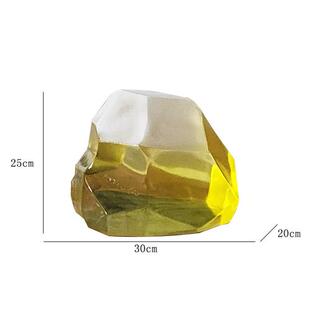 现代简约酒店大堂售楼处大厅装饰摆件透明石头雕塑艺术品景观小品