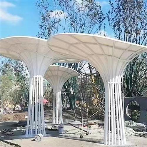 不锈钢廊架厂家户外大型园林雕塑公园镂空金属廊架异形廊架凉亭