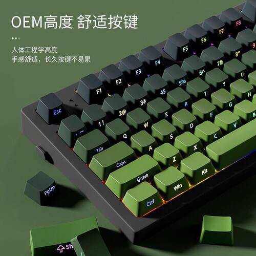 腹灵原厂抹茶蓝莓双色渐变键帽