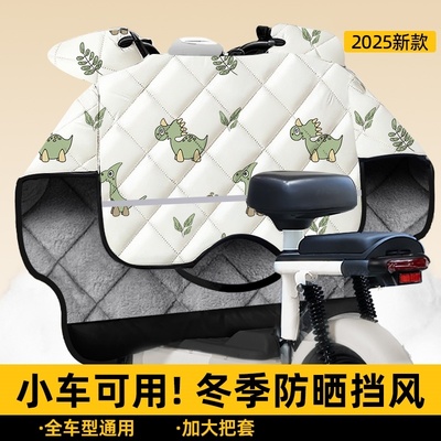 电动车挡风被冬季加绒加厚小型电瓶自行车四季通用2025新款防水罩