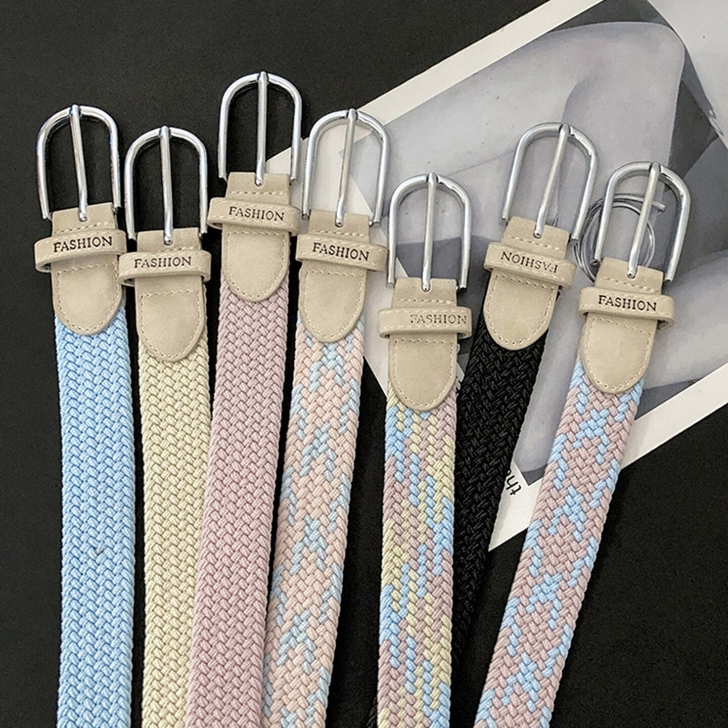 懒人腰带女2026新款弹力松紧免打孔牛仔裤收腰神器编织百搭男皮带