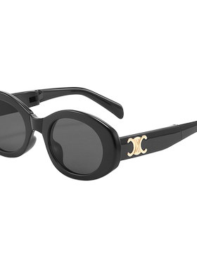 GM复古猫眼墨镜折叠便携