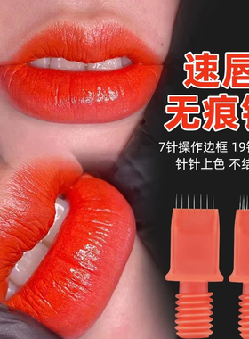 纹绣手工纳米微针刺唇结痂三排19