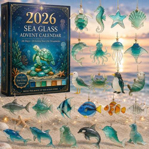 新品2026 Sea Glass Marine Life Advent Calendar倒计时日历