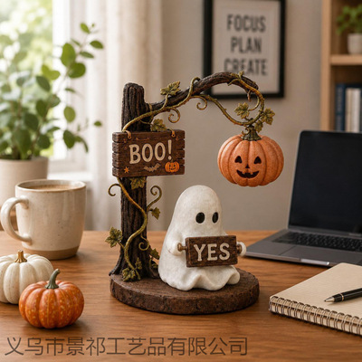 Lighted Ghost Halloween Figurine万圣节鬼魂摆件S