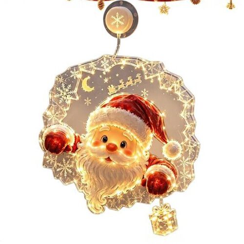 Christmas Suction Cup Window Light创意圣诞节吸盘灯挂饰