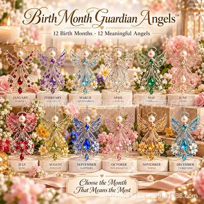 12Month Birthstone Angel Ornament生日石12个月天使DIY挂饰