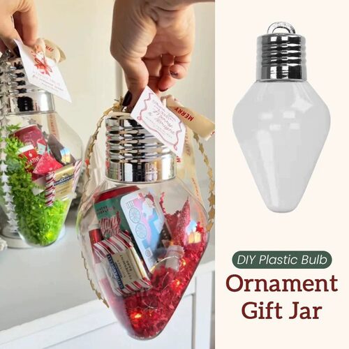 新品 Christmas Bulb Gift Jar 圣诞灯泡礼品罐礼物装饰挂件
