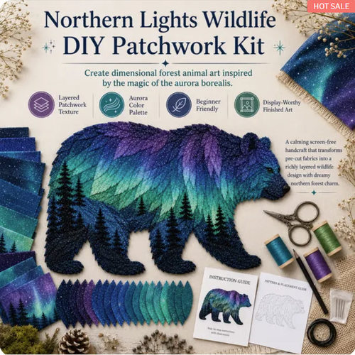 Northern Lights Wildlife DIY Patchwork Kit极光层DIY艺术