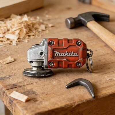 跨境新款Mini Angle Grinder Keychain迷你角磨机钥匙扣