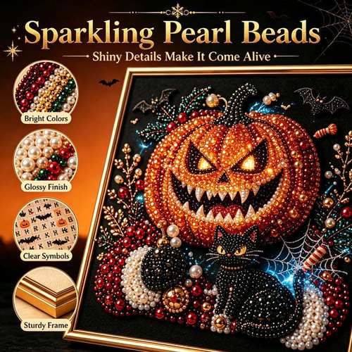 3D Pearl Dark Gothic Diamond Painting Art Kit黑哥特钻石画