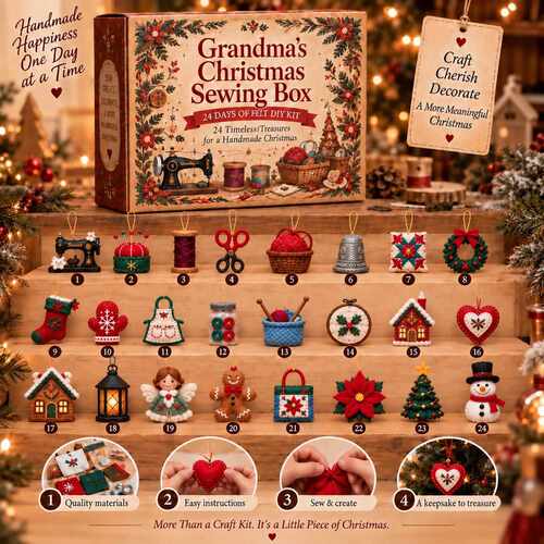 亚马逊创新可爱实用24 Days of Handmade Christmas针线套装盲盒