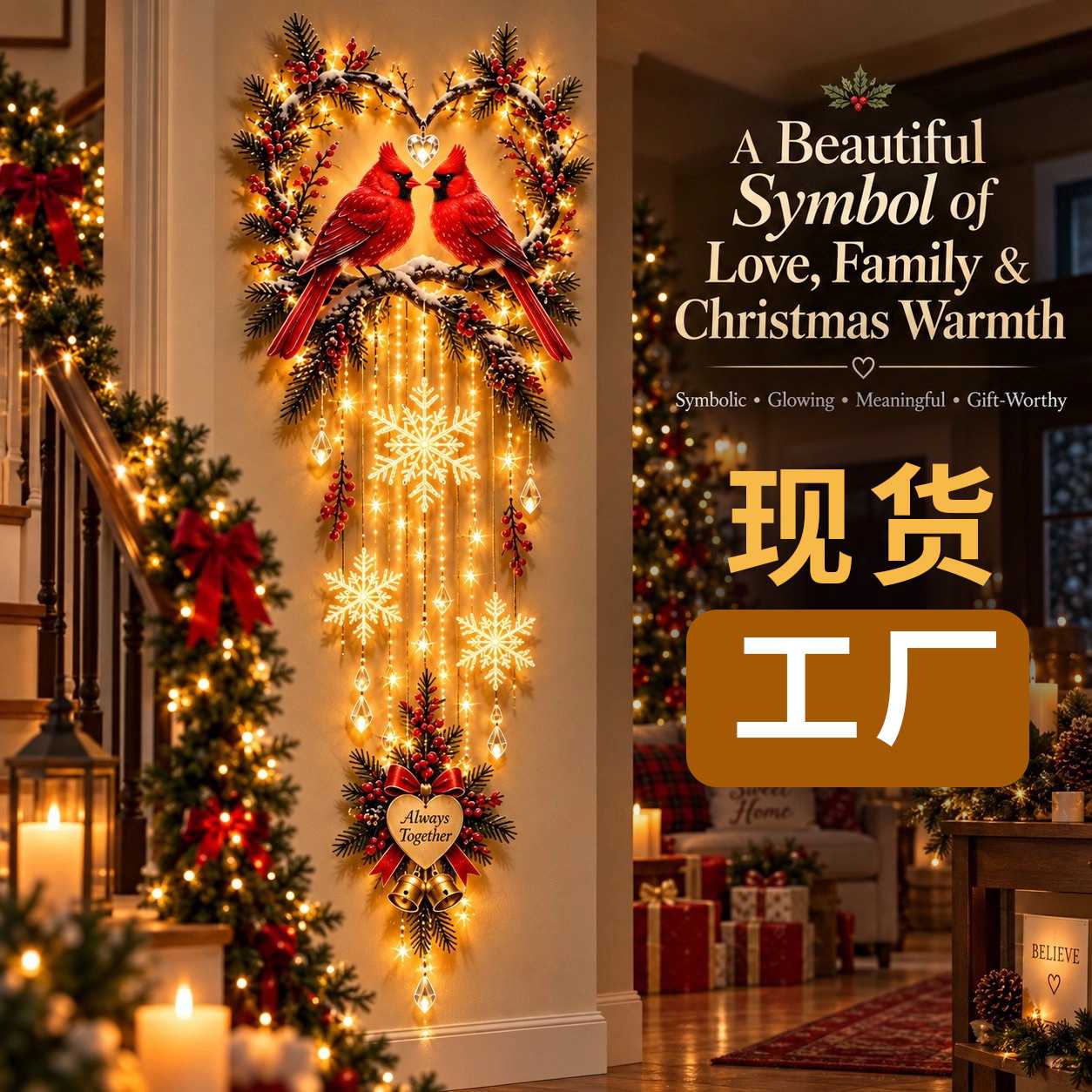 新品 Bethlehem Star Lighted Nativity Wall Decor 诞生发光墙饰