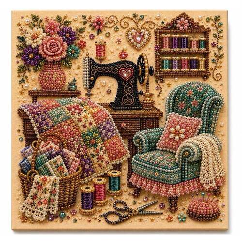 新品 Hobby Rooms 3D Diamond Painting Kit 房间钻石画套