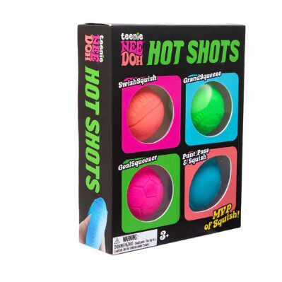 新品NeeDoh Teenie Hot Shots 运动主题指尖玩具软球