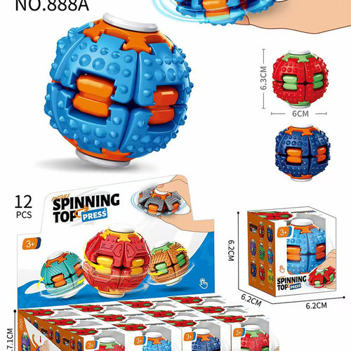 日产10万颗 旋转减压球 3D按压指尖陀螺办公室随身解闷解压小玩具