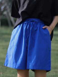 清仓 五分休闲裤 细腻亚麻短裤 女中裤 夏装 多色宽松阔腿裤