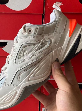 Nike/耐克 M2K 低帮复古老爹鞋白橙色AV4789-001