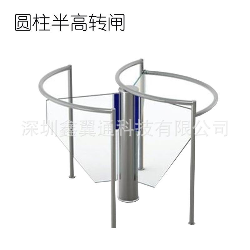 圆柱手动半转闸向通行门禁闸机手动十字闸机人行通道闸机
