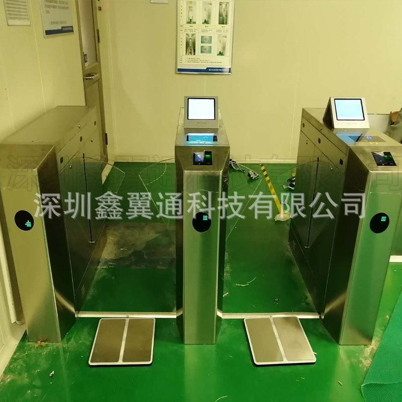 指纹ESD静电测试仪门禁系统带数显功能温度湿度显示平移翼闸摆闸