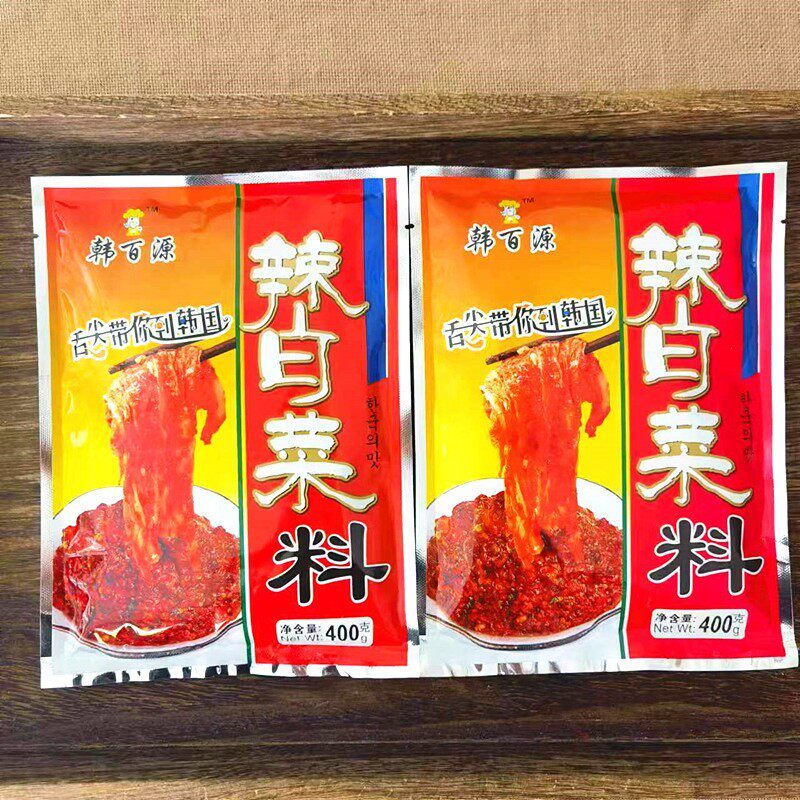 新日期韩百源辣白菜料400g朝鲜民族特色咸菜泡菜腌制配料韩国式酱