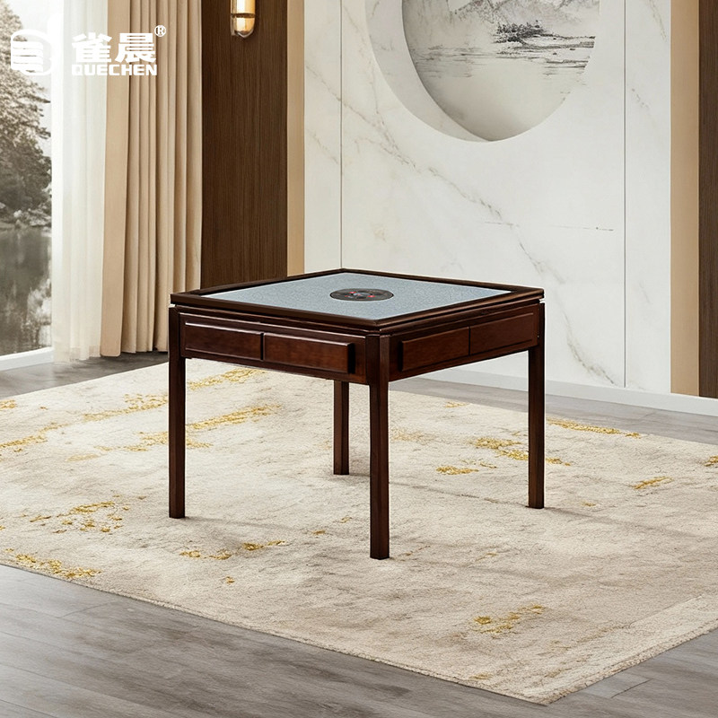 雀晨高端实木麻将桌麻将机全自动家用餐桌两用低音四口机麻 宜居