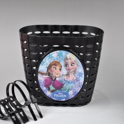 儿童自行车三轮车滑行平衡车篮童D车用小号塑料车篮环保送扎带