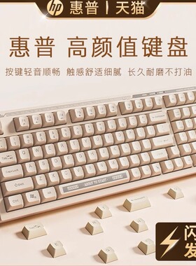 惠普K300键盘有线轻音薄膜机械手感电竞游戏女生办公电脑打字
