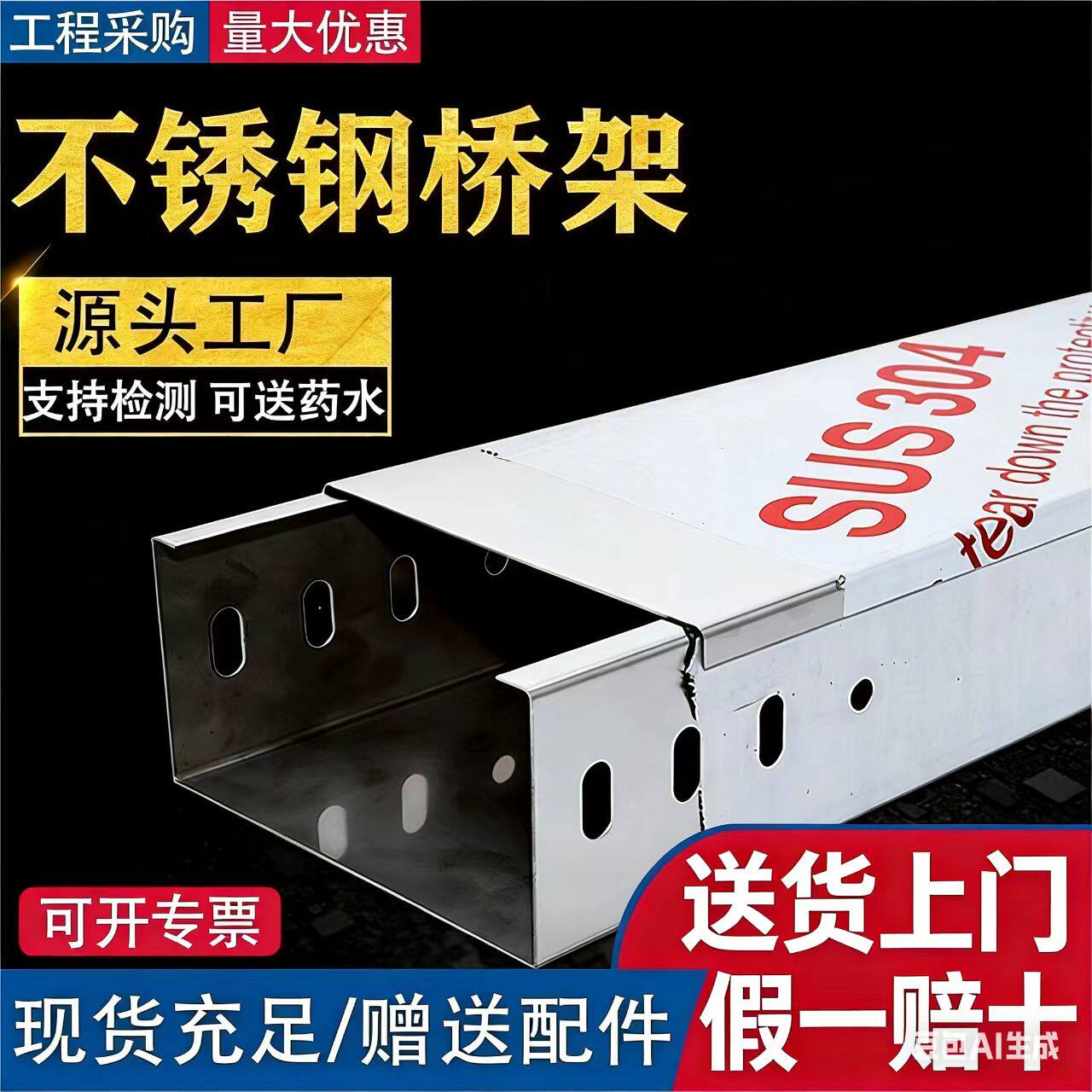 不锈钢桥架不锈钢线槽电缆桥架图片