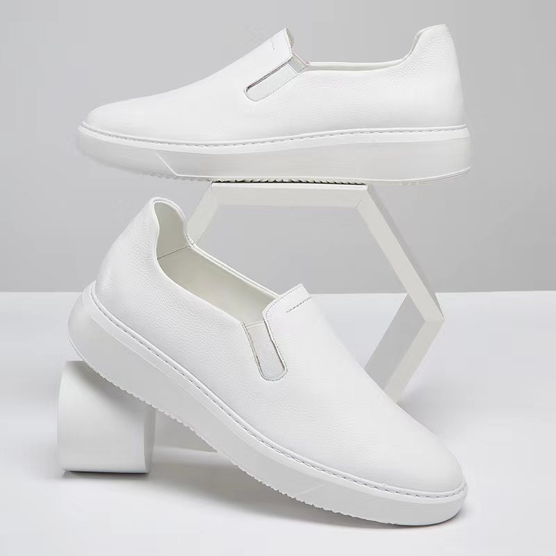 TOMWILSI头层牛皮休闲鞋一脚蹬