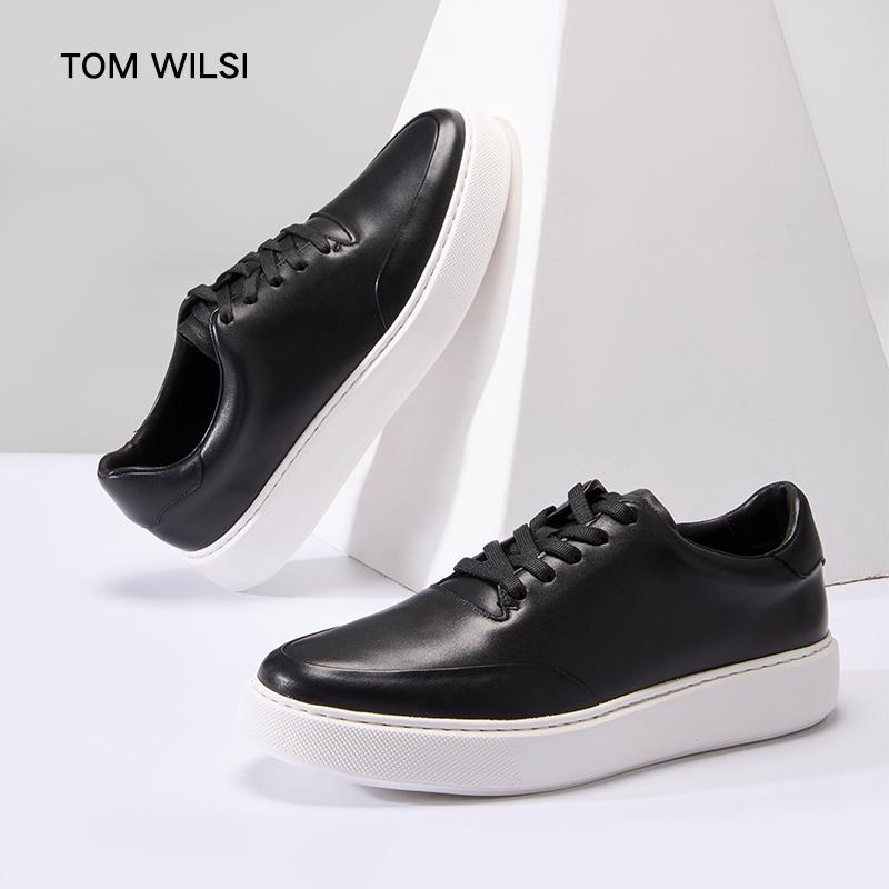 秋冬爆款TOMWILSI轻便真皮鞋厚底