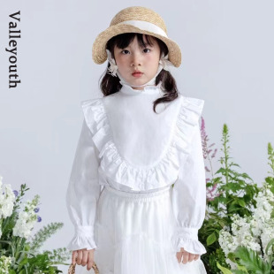 山谷少年原创童装 小飞云 公主风立领衬衫 法式 设计 甜美荷叶边长袖
