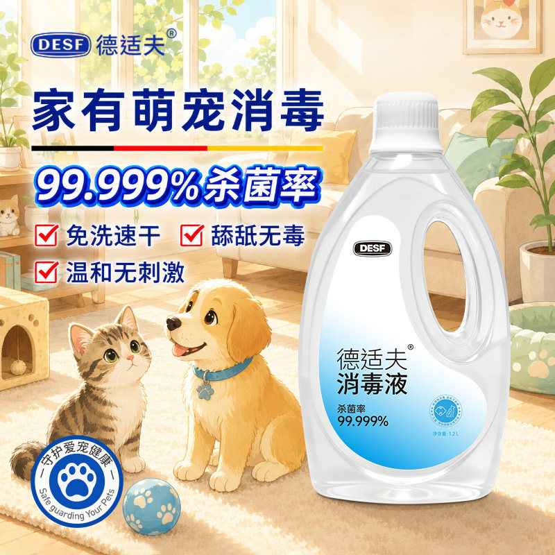季铵盐宠物专用消毒安全不伤嗅觉