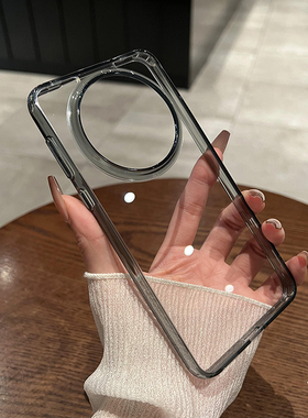 umj适用于华为mate70pro手机壳高品质透明软边硬背板mate60简约高级mate60pro+新款全包大孔亚克力保护套男女