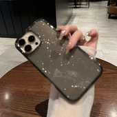 umj适用于iphone17pro手机壳透明细闪粉16pm加厚防摔苹果15proMax气质14p简约高级感13全包防摔12保护套女Air