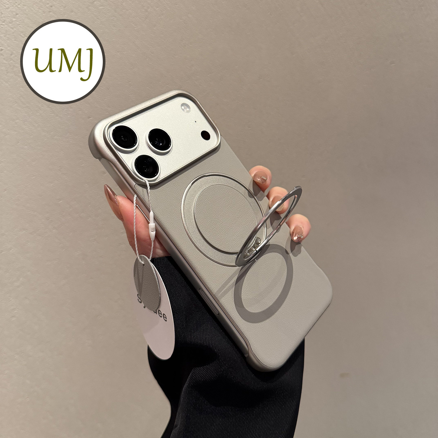 【无边框，一体支架】umj适用于iphone17ProMax手机壳苹果17pro磁吸充电16简约15plus/1312防摔保护套男女Air,3C数码配件,手机保护套/壳,淘宝优惠券,粉丝福利购,淘宝优惠卷