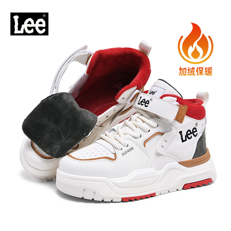 Lee官方旗舰店加绒高帮板鞋男士