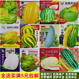 甜瓜种子绿宝石羊角蜜甜掉牙薄皮脆甜香瓜阳台盆栽四季 播蔬菜种籽