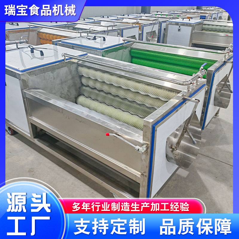 芋头毛辊脱皮清洗设备 根茎类中药材去泥沙机器 瓜蒌根清洗去皮机